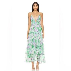 ASTR floral beautiful open back maxi dress